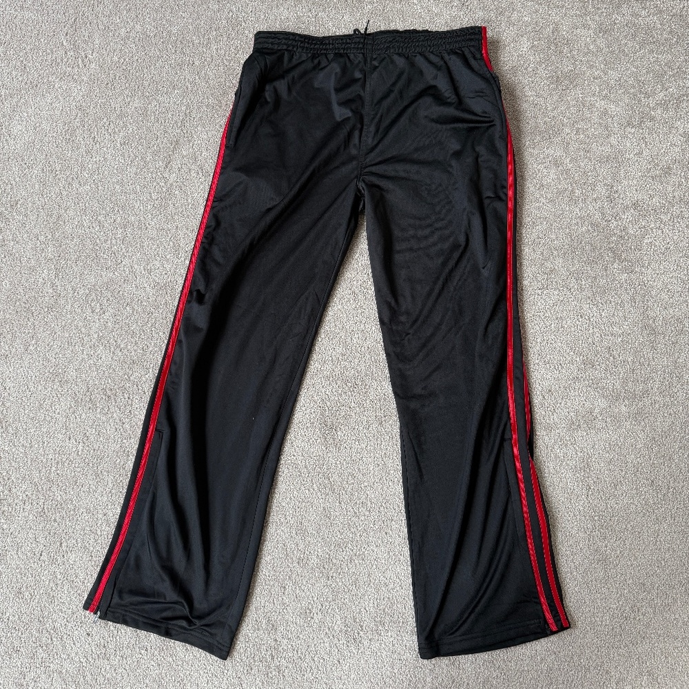 Cheetah Men's Athletic Lounge Gym Pants in Black and Red Size XXL